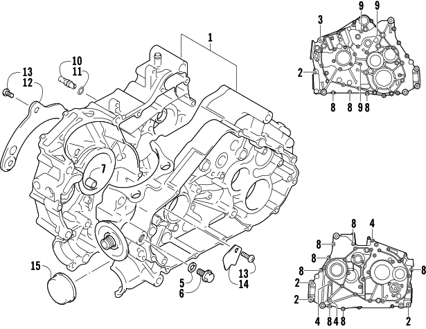 Parts Diagram for Arctic Cat 2004 400 AUTOMATIC TRANSMISSION 2X4 FIS ATV CRANKCASE ASSEMBLY