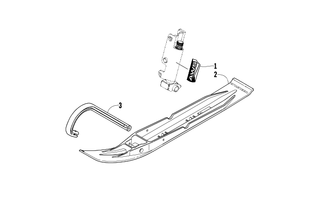 Parts Diagram for Arctic Cat 2004 FIRECAT 600 EFI SNO PRO 1.375 LIMITED EDITION SNOWMOBILE SKI AND SPINDLE DECAL