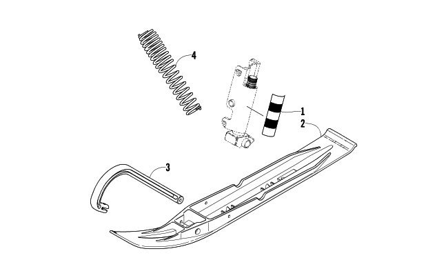 Parts Diagram for Arctic Cat 2004 FIRECAT 700 EFI SNOWMOBILE SKI, SPRING, AND SPINDLE DECAL