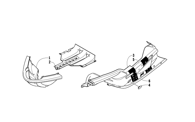 Parts Diagram for Arctic Cat 2004 FIRECAT 600 LIMITED EDITION SNOWMOBILE BELLY PAN FIGHTER BLACK