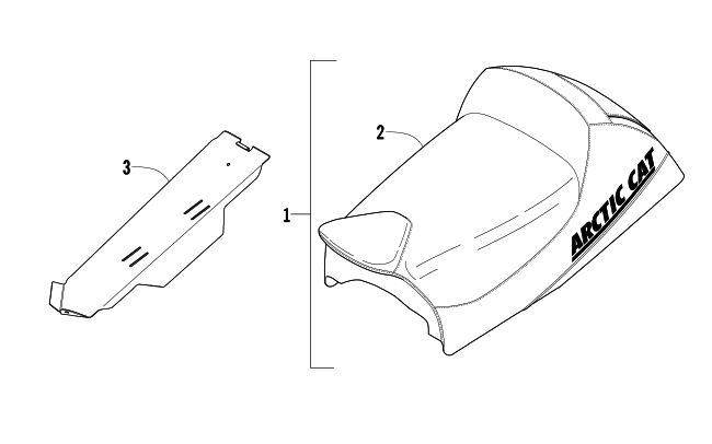 Parts Diagram for Arctic Cat 2004 FIRECAT 600 EFI LIMITED EDITION SNOWMOBILE BELT GUARD AND SEAT