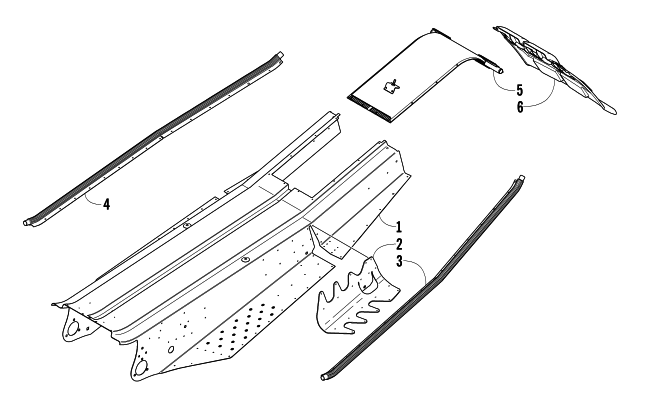 Parts Diagram for Arctic Cat 2004 FIRECAT 600 EFI LIMITED EDITION SNOWMOBILE TUNNEL, COOLING, AND SNOWFLAP