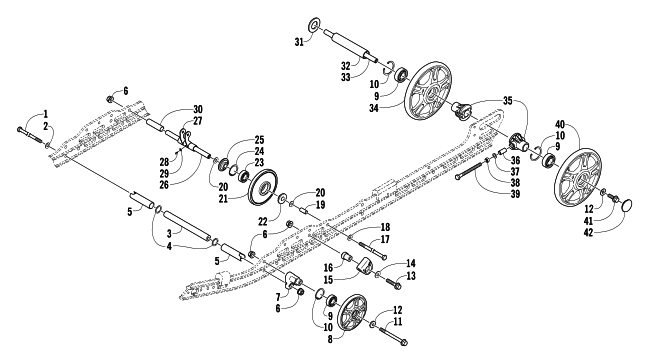 Parts Diagram for Arctic Cat 2005 KING CAT 900 SNOWMOBILE IDLER WHEEL ASSEMBLY