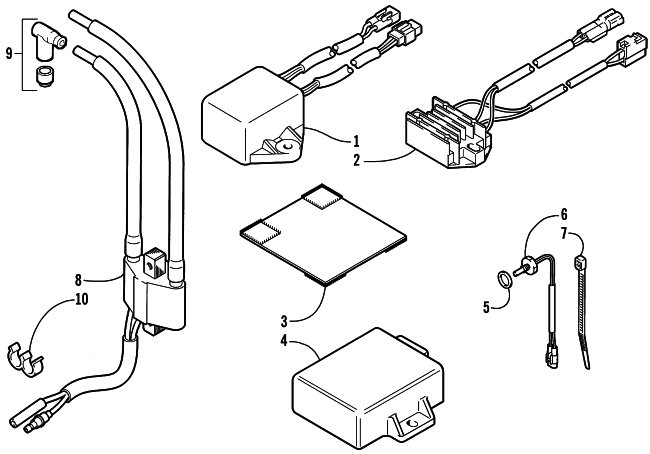Parts Diagram for Arctic Cat 2004 SABERCAT 600 SNOWMOBILE ELECTRICAL