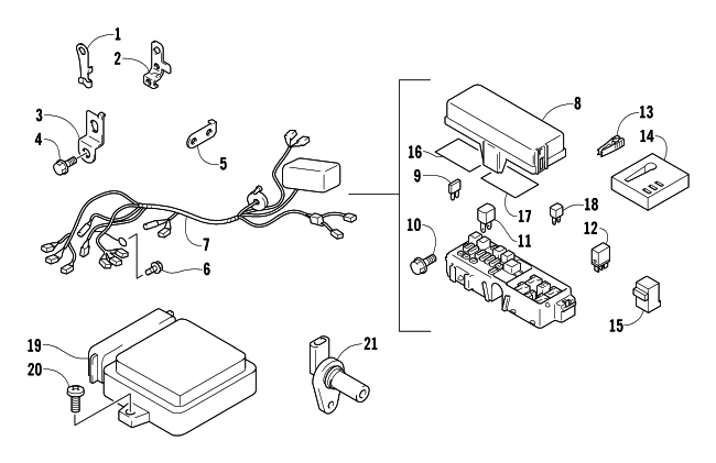 Parts Diagram for Arctic Cat 2004 T660 TOURING SNOWMOBILE ELECTRICAL