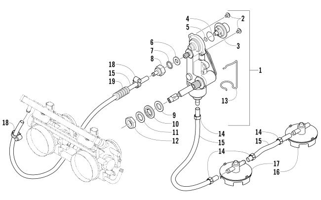 Parts Diagram for Arctic Cat 2005 SABERCAT 700 EFI EXT SNOWMOBILE FUEL PUMP ASSEMBLY