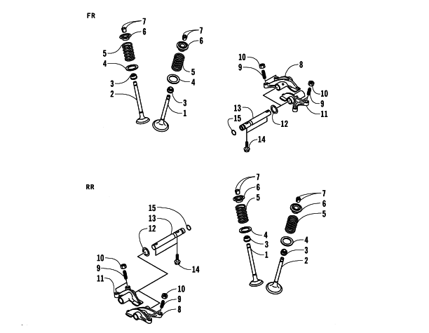 Parts Diagram for Arctic Cat 2004 650 V-2 4X4 FIS CA ATV VALVE ASSEMBLY