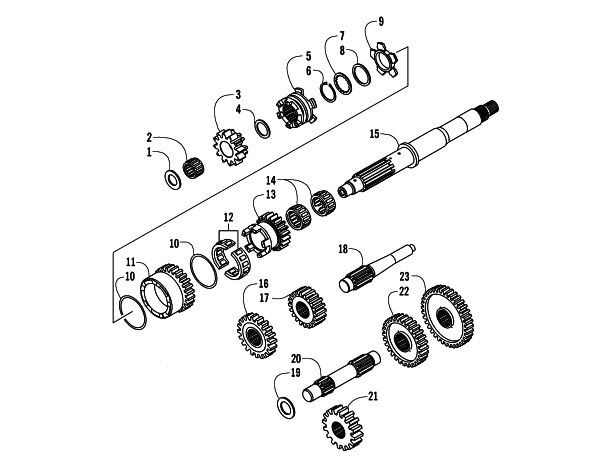 Parts Diagram for Arctic Cat 2004 650 V-2 4X4 FIS MRP NA ATV TRANSMISSION ASSEMBLY