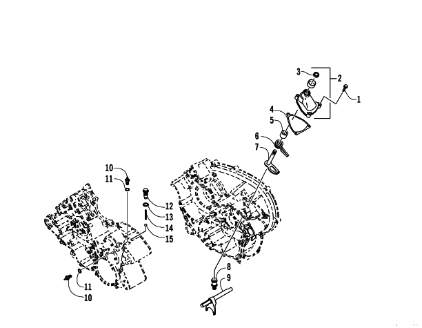 Parts Diagram for Arctic Cat 2006 650 V-TWIN AUTOMATIC TRANSMISSION 4X4 FIS ATV GEAR SHIFTING ASSEMBLY
