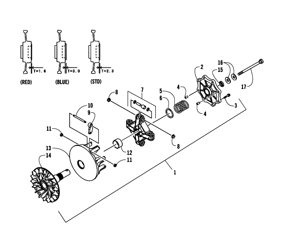 Parts Diagram for Arctic Cat 2004 650 V-2 4X4 FIS MRP CA ATV DRIVE CLUTCH