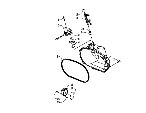 Parts Diagram for Arctic Cat 2004 650 V-2 4X4 FIS MRP NA ATV CLUTCH COVER