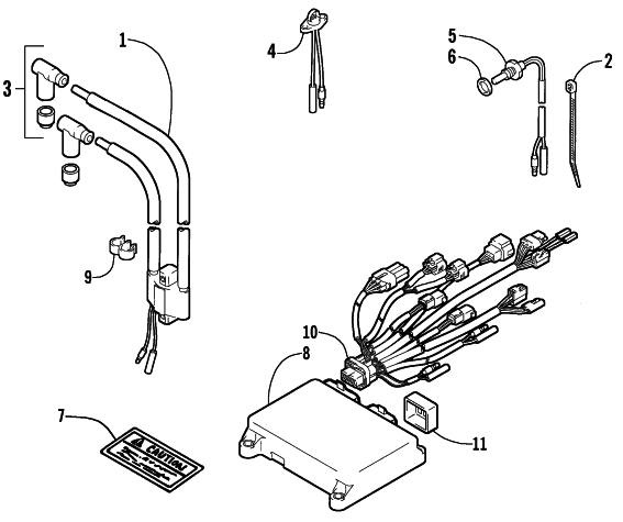 Parts Diagram for Arctic Cat 2004 ZR 900 EFI SNO PRO SNOWMOBILE ELECTRICAL