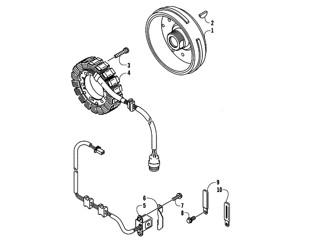 Parts Diagram for Arctic Cat 2004 650 V-2 4X4 FIS MRP CA ATV MAGNETO