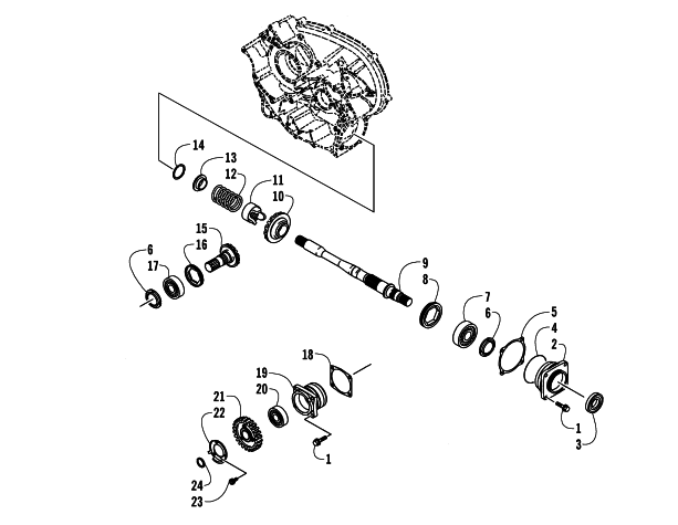 Parts Diagram for Arctic Cat 2004 650 V-2 4X4 FIS MRP CA ATV FRONT BEVEL GEAR