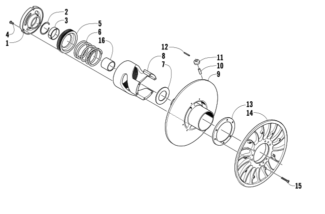 Parts Diagram for Arctic Cat 2006 M7 EFI 153 WEST YELLOWSTONE SNOWMOBILE DRIVEN CLUTCH