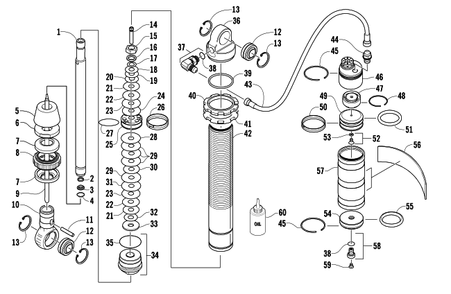 Parts Diagram for Arctic Cat 2004 ARCTIC CAT 440 SNO PRO SNOWMOBILE FRONT SUSPENSION SHOCK ABSORBER