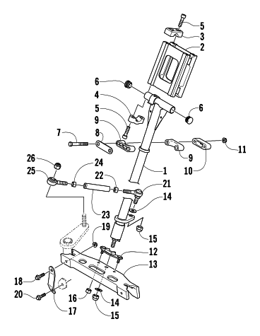 Parts Diagram for Arctic Cat 2004 ARCTIC CAT 440 SNO PRO SNOWMOBILE STEERING POST ASSEMBLY