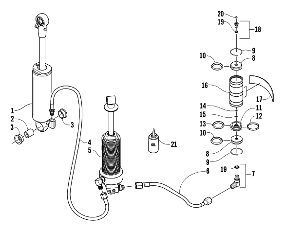 Parts Diagram for Arctic Cat 2004 ARCTIC CAT 440 SNO PRO SNOWMOBILE REAR SUSPENSION SHOCK ABSORBER ASSEMBLY