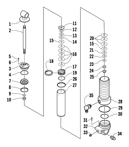 Parts Diagram for Arctic Cat 2004 ARCTIC CAT 440 SNO PRO SNOWMOBILE REAR SUSPENSION FRONT ARM SHOCK ABSORBER