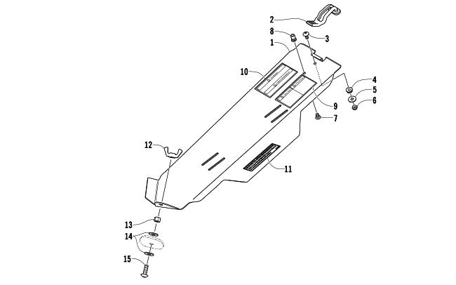 Parts Diagram for Arctic Cat 2004 ARCTIC CAT 440 SNO PRO SNOWMOBILE BELT GUARD ASSEMBLY