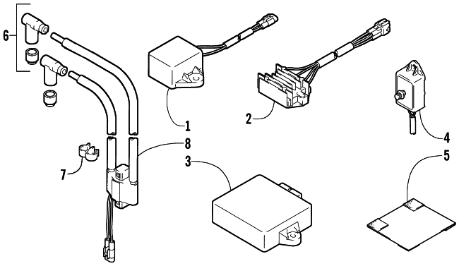 Parts Diagram for Arctic Cat 2007 AC 600 MODIFIED SNO PRO SNOWMOBILE ELECTRICAL