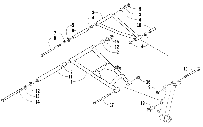 Parts Diagram for Arctic Cat 2006 T660 TURBO ST SNOWMOBILE A-ARM ASSEMBLY