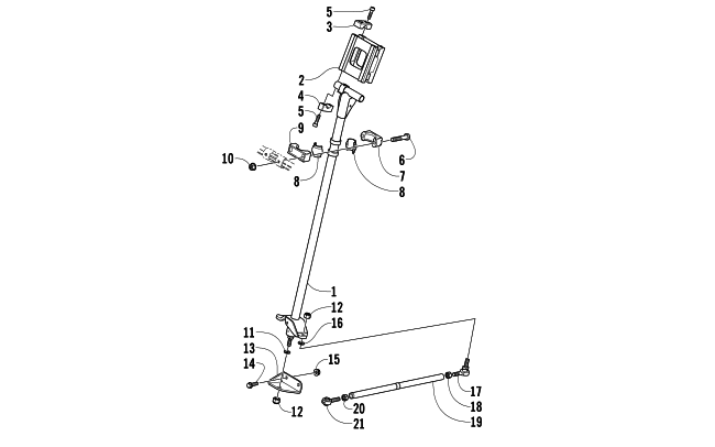 Parts Diagram for Arctic Cat 2006 ZR 900 EFI SNO PRO SNOWMOBILE STEERING POST ASSEMBLY