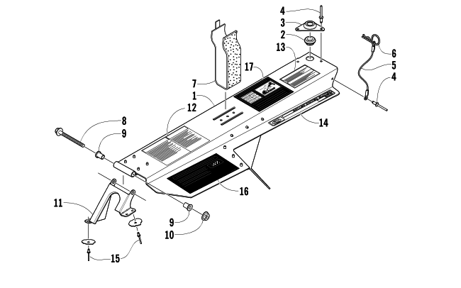 Parts Diagram for Arctic Cat 2004 ZR 900 SNOWMOBILE BELT GUARD ASSEMBLY