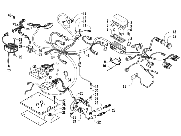 Parts Diagram for Arctic Cat 2004 650 V-2 4X4 FIS CA ATV WIRING HARNESS ASSEMBLY