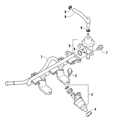 Parts Diagram for Arctic Cat 2005 T660 TURBO ST EFI EARLY BUILD SNOWMOBILE DELIVERY PIPE ASSEMBLY