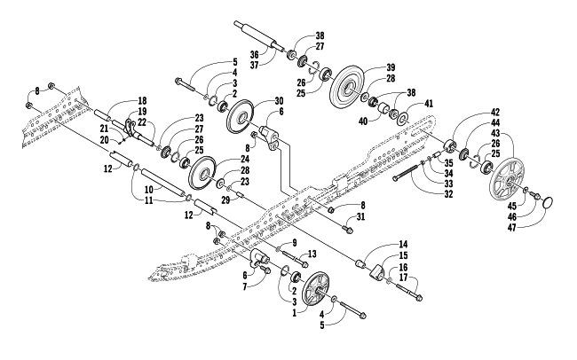 Parts Diagram for Arctic Cat 2004 ZR 900 SNO PRO SNOWMOBILE IDLER WHEEL ASSEMBLY