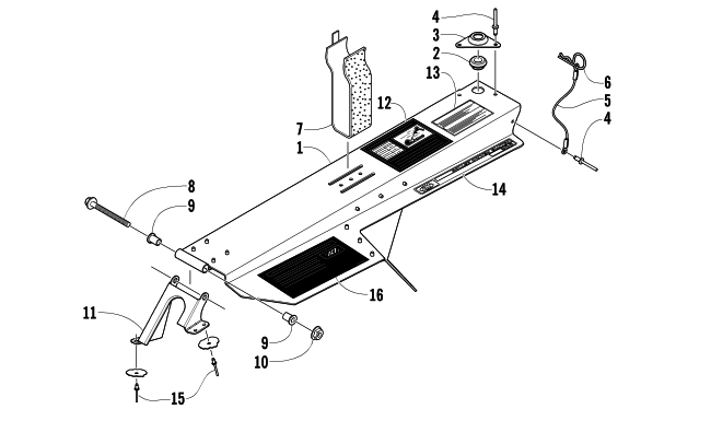 Parts Diagram for Arctic Cat 2005 ZR 900 EFI SNOWMOBILE BELT GUARD ASSEMBLY