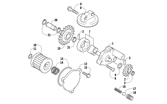 Parts Diagram for Arctic Cat 2007 400 DVX LIMITED EDITION ATV OIL PUMP ASSEMBLY