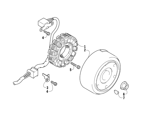 Parts Diagram for Arctic Cat 2007 400 DVX LIMITED EDITION ATV MAGNETO ASSEMBLY