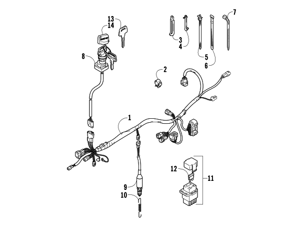 Parts Diagram for Arctic Cat 2004 400 DVX ATV WIRING HARNESS ASSEMBLY