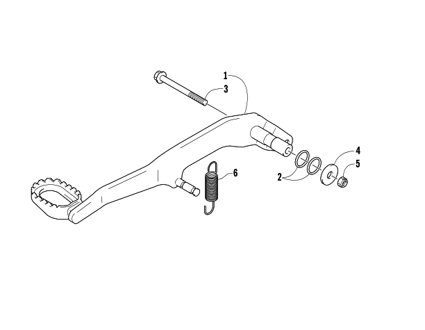 Parts Diagram for Arctic Cat 2007 400 DVX ATV REAR BRAKE PEDAL ASSEMBLY