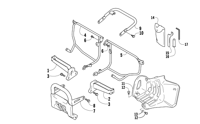 Parts Diagram for Arctic Cat 2006 400 DVX ATV FOOTREST ASSEMBLY