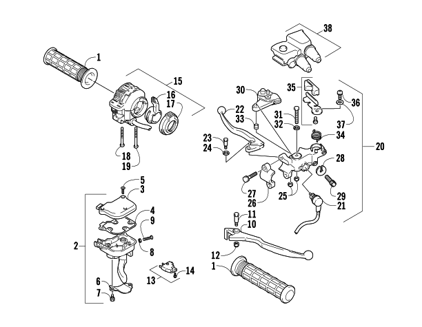 Parts Diagram for Arctic Cat 2007 400 DVX LIMITED EDITION ATV CONTROLS