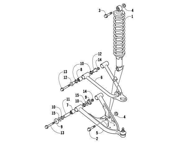 Parts Diagram for Arctic Cat 2007 400 DVX LIMITED EDITION ATV FRONT SUSPENSION ASSEMBLY