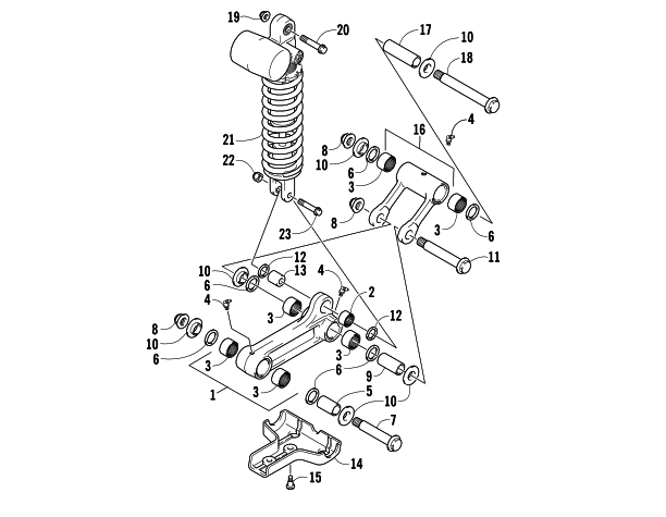 Parts Diagram for Arctic Cat 2006 400 DVX LIMITED EDITION ATV REAR SUSPENSION ASSEMBLY