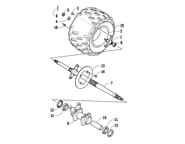Parts Diagram for Arctic Cat 2006 400 DVX LIMITED EDITION ATV RIGHT REAR WHEEL ASSEMBLY
