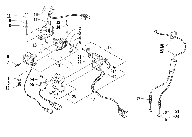 Parts Diagram for Arctic Cat 2004 ZR 900 EFI SNOWMOBILE CONTROL ASSEMBLY