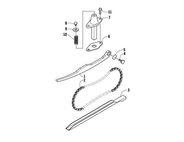 Parts Diagram for Arctic Cat 2004 90 Y-12 YOUTH 4-STROKE ATV CAM CHAIN AND TENSIONER ASSEMBLY
