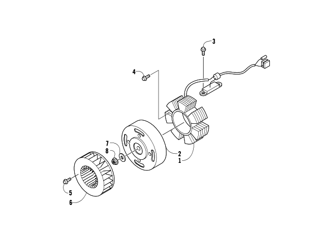 Parts Diagram for Arctic Cat 2005 90 Y-12 YOUTH ATV MAGNETO
