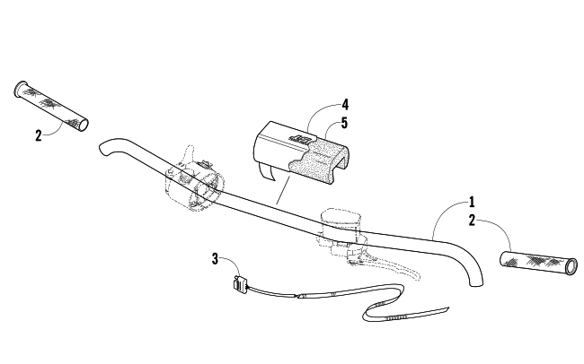 Parts Diagram for Arctic Cat 2005 T660 TURBO SNOWMOBILE HANDLEBAR ASSEMBLY