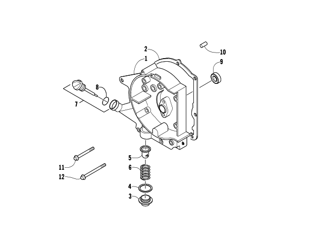 Parts Diagram for Arctic Cat 2004 90 Y-12 YOUTH 4-STROKE ATV RIGHT CRANKCASE COVER ASSEMBLY