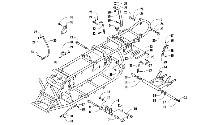 Parts Diagram for Arctic Cat 2004 90 Y-12 YOUTH 4-STROKE ATV FRAME ASSEMBLY