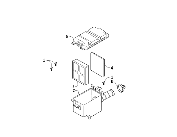 Parts Diagram for Arctic Cat 2005 90 Y-12 YOUTH ATV AIR CLEANER ASSEMBLY