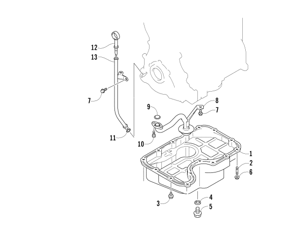 Parts Diagram for Arctic Cat 2007 PANTHER 660 TRAIL SNOWMOBILE OIL PAN ASSEMBLY