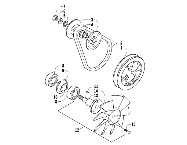 Parts Diagram for Arctic Cat 2007 Z 370 SNOWMOBILE COOLING FAN